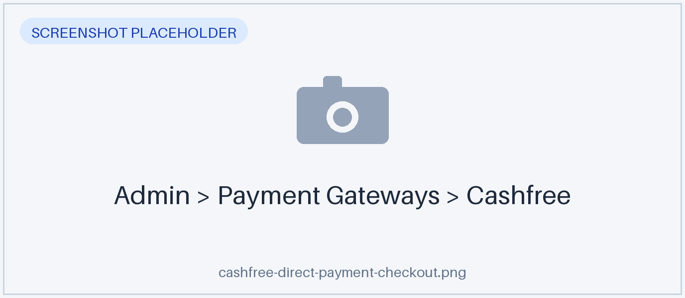 The Cashfree Drop-in checkout for a one-time invoice