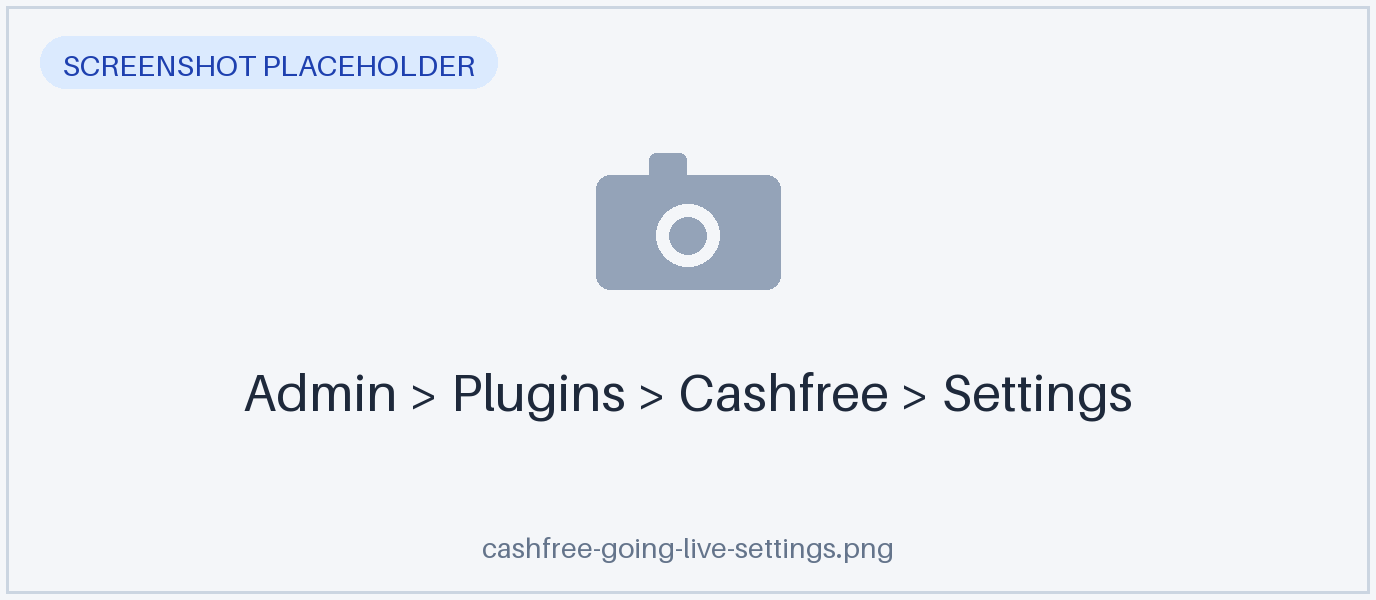 The live settings page