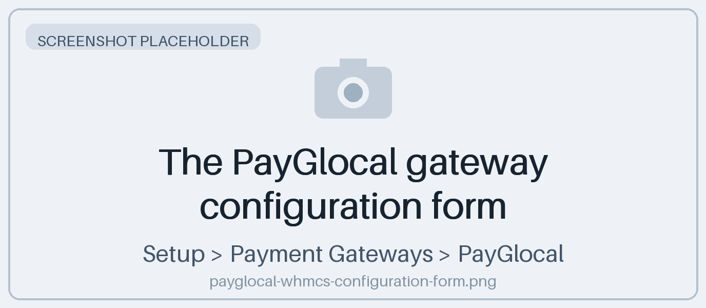 The PayGlocal gateway configuration form