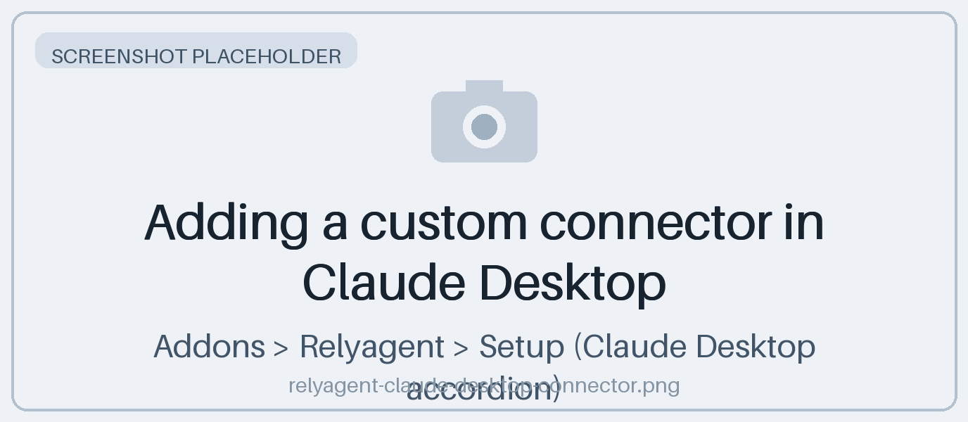 Adding a custom connector in Claude Desktop