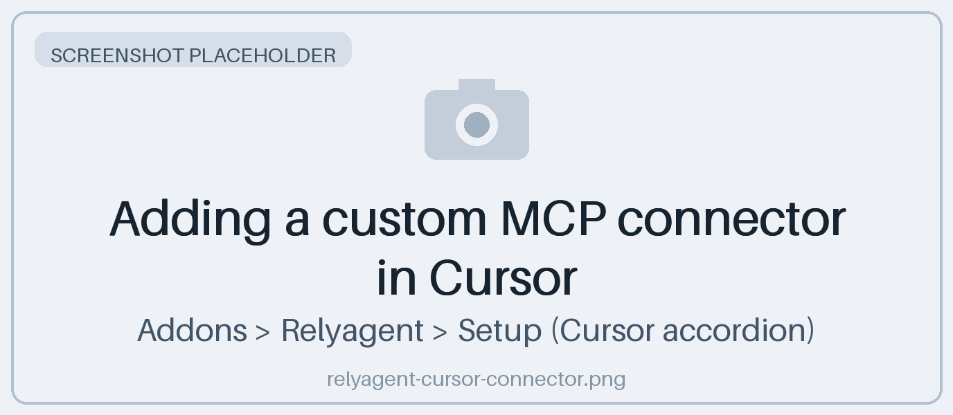 Adding a custom MCP connector in Cursor