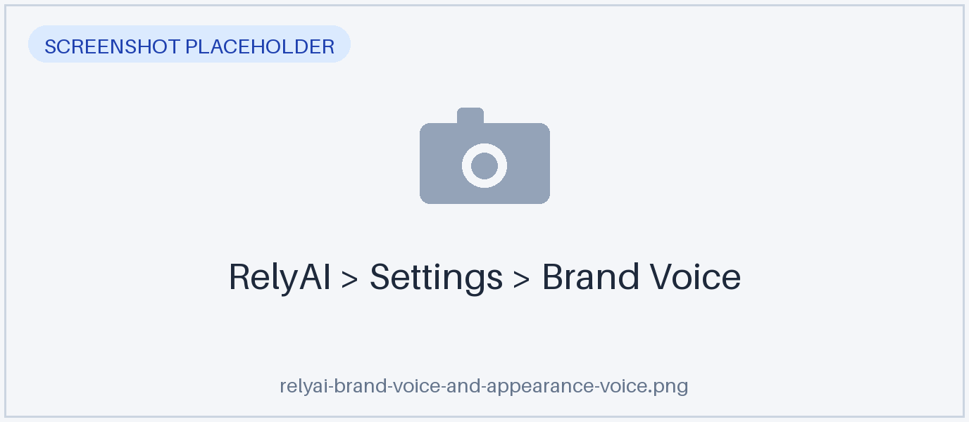 The Brand Voice settings tab