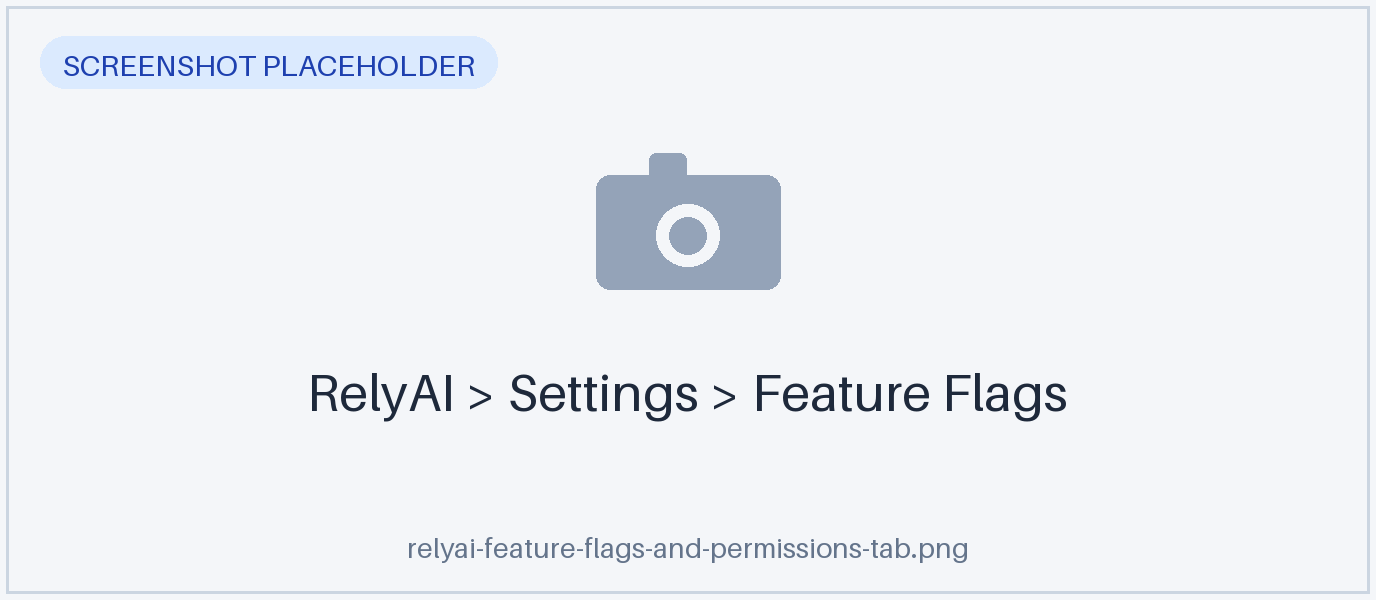 The Feature Flags settings tab