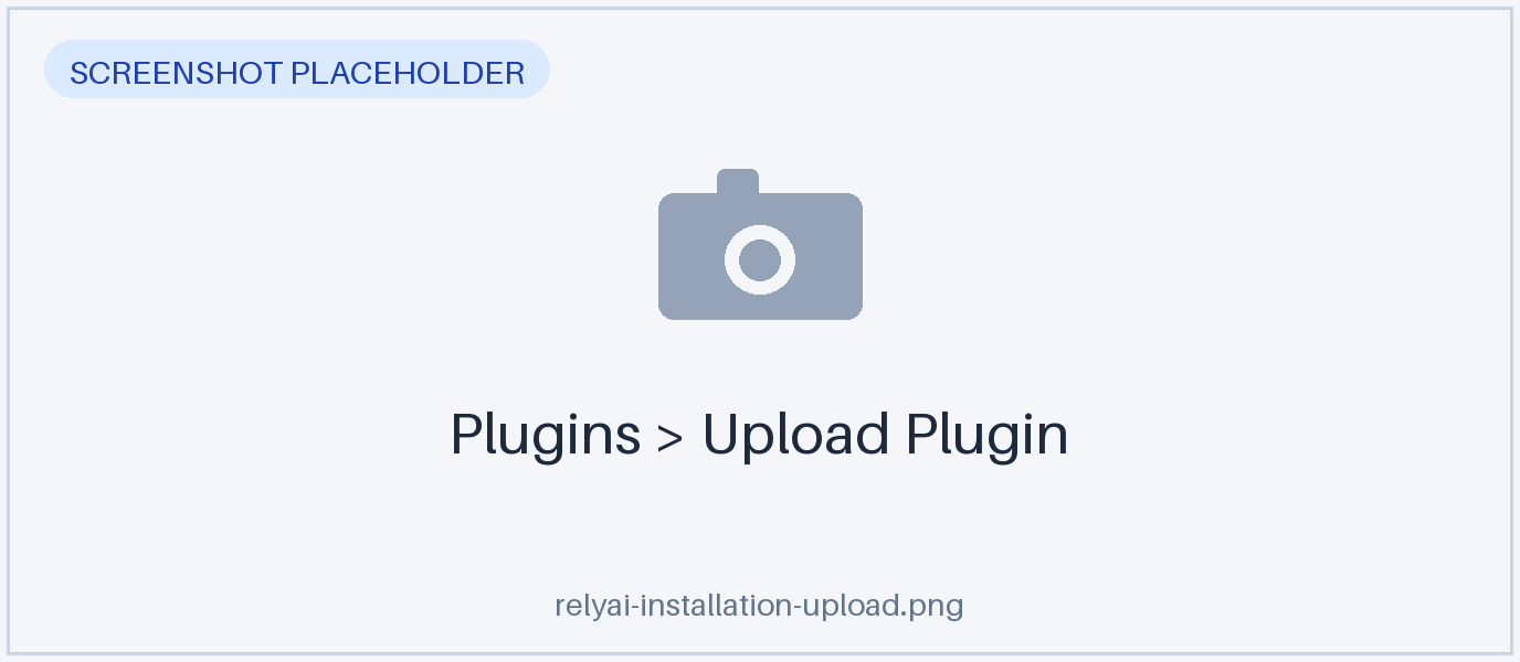 Uploading the RelyAI plugin