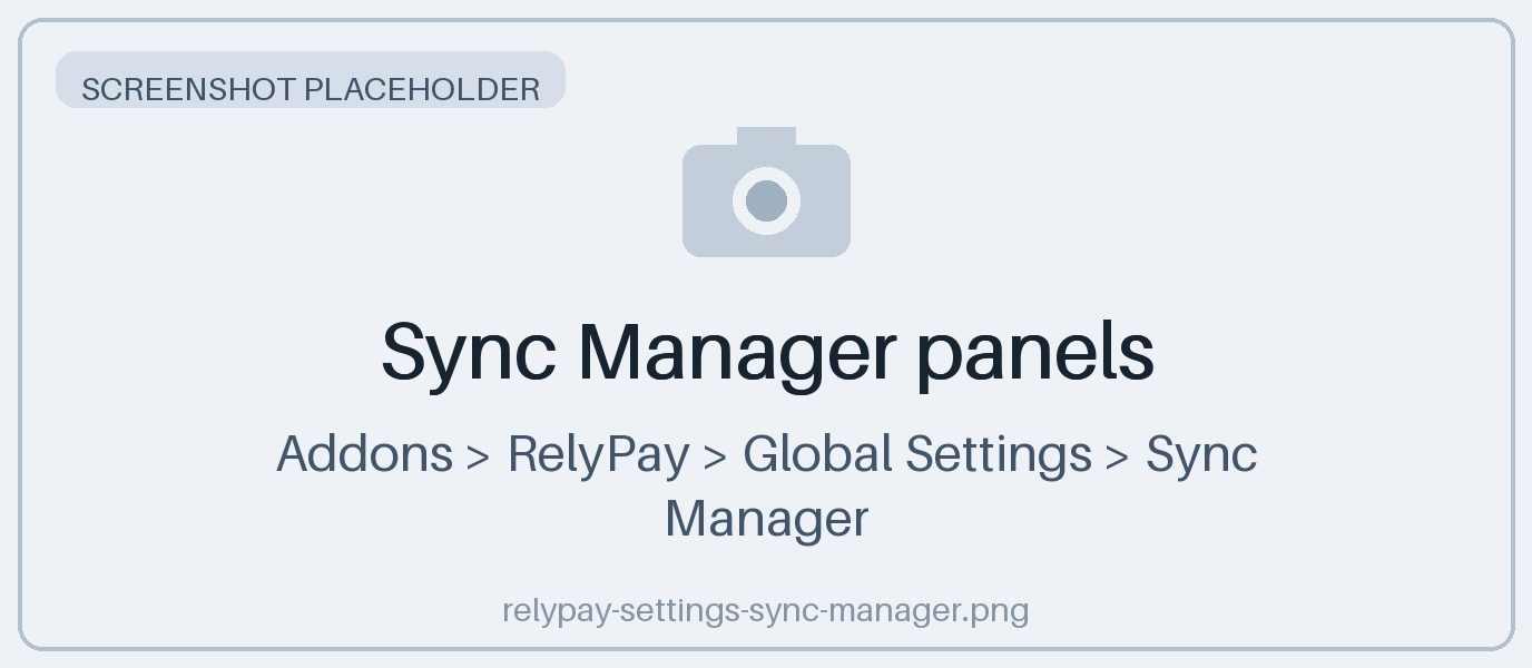 Sync Manager panels