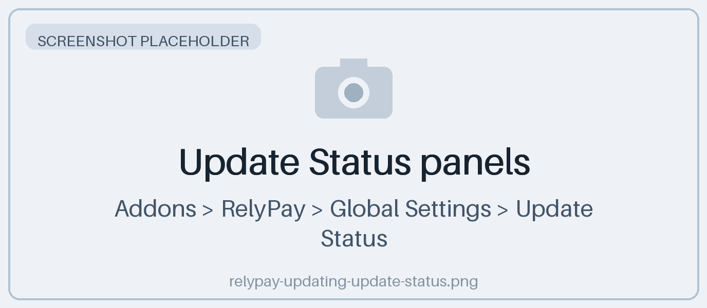 Update Status panels